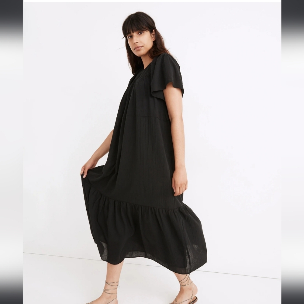 Madewell Embroidered Smocked Midi Dress NWT Size XXS NA267 NWT